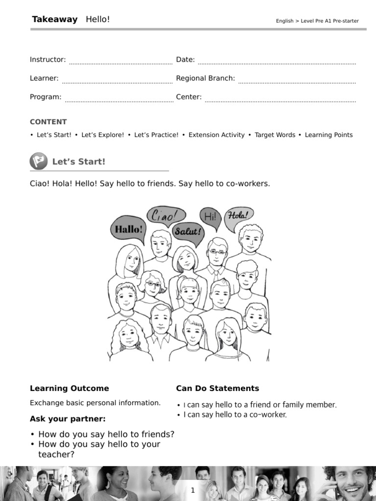 Basic English Greetings for Beginners | PDF | Human Communication ...