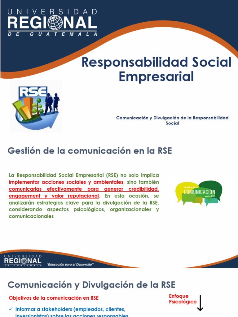 Comunicación y Divulgación de La RSE | PDF | Responsabilidad social ...
