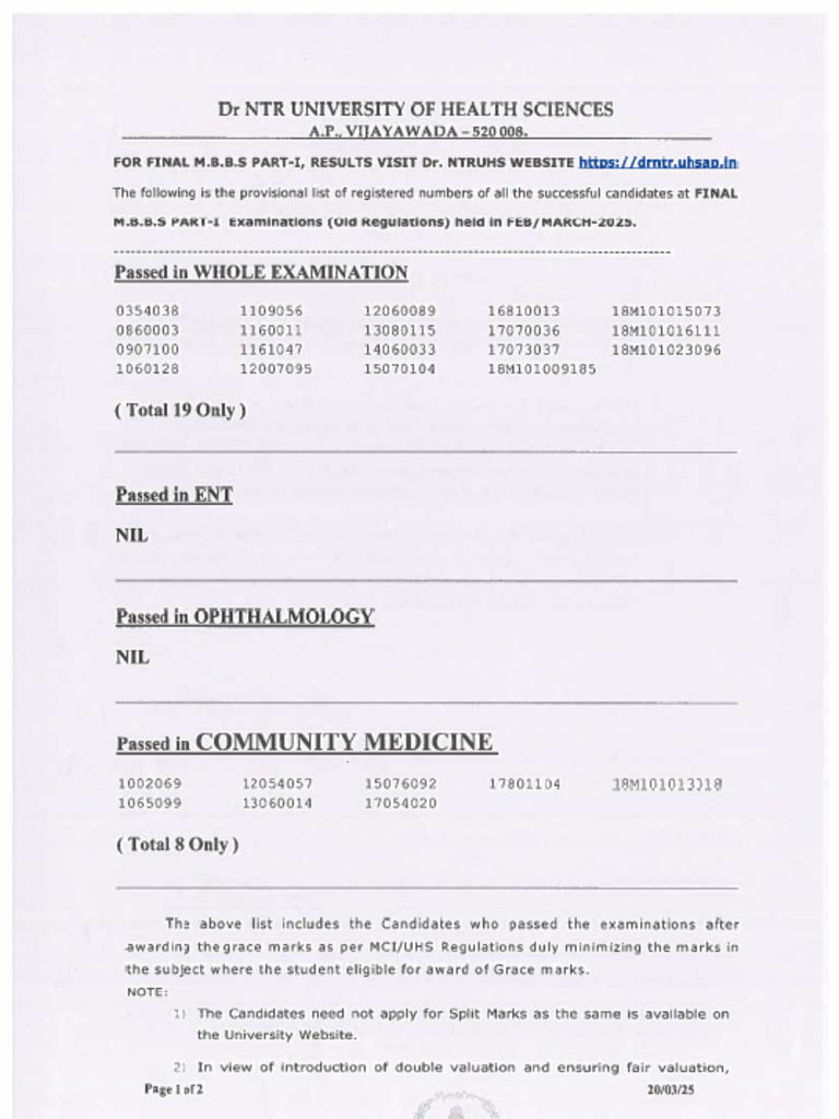 Mbbs - Final Year Part 1 - or - Feb - 2025 | PDF