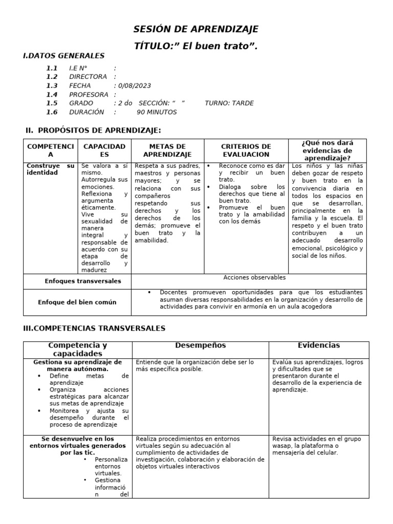 Buen Trato en la Educación Infantil | PDF | Aprendizaje