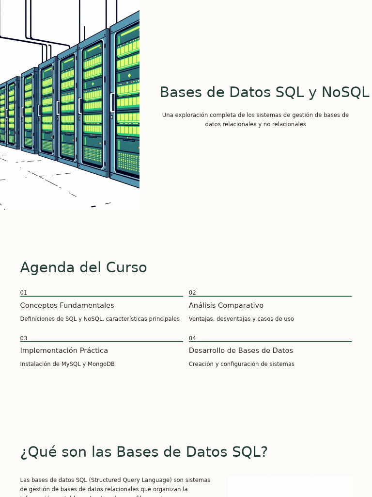 SQL vs NoSQL: Guía Completa de Bases de Datos | PDF | SQL | No Sql