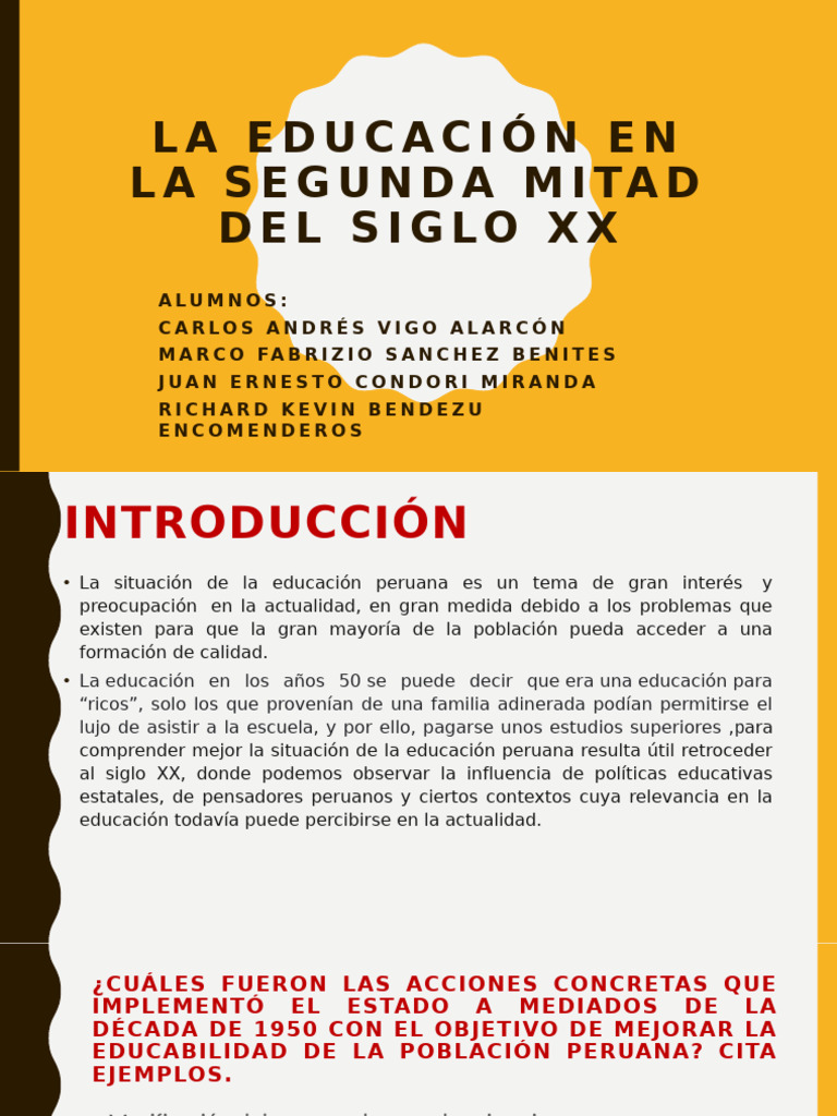 Exposición de La Educación en El Siglo XX | PDF | Escuelas | Educación ...