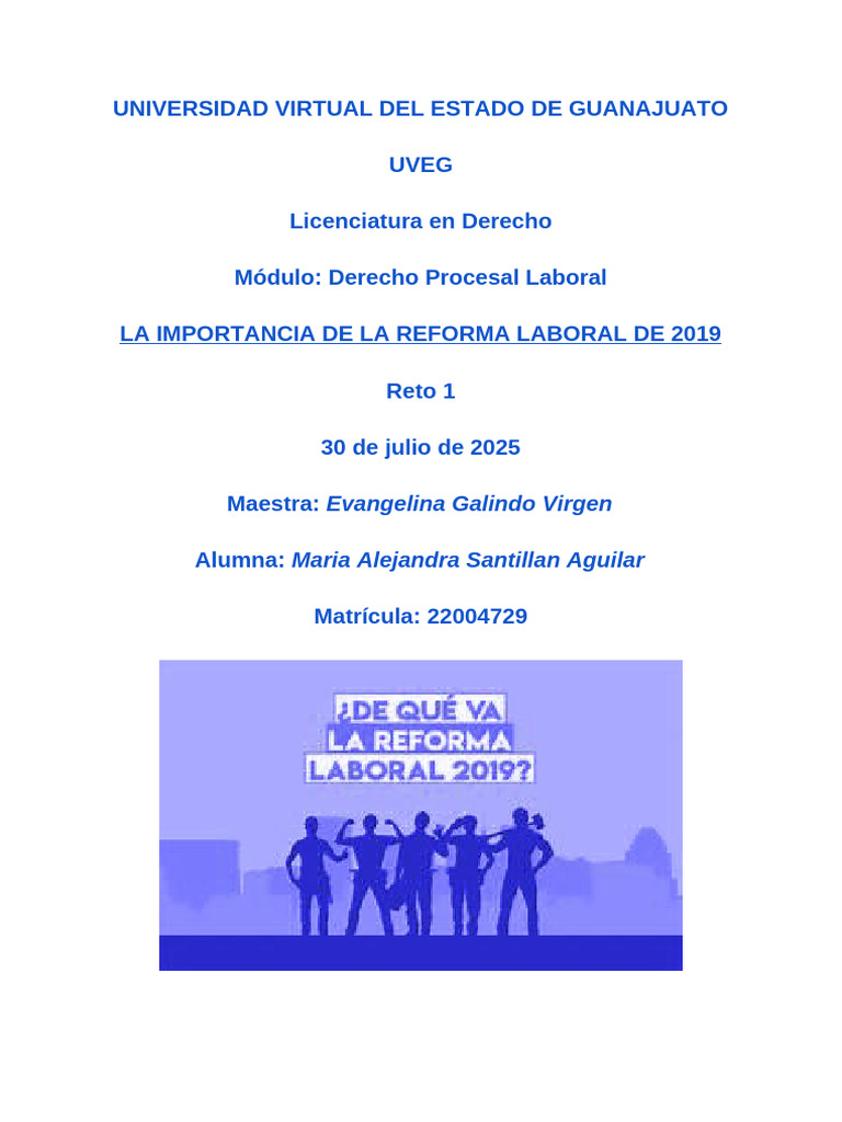 La Importancia de La Reforma Laboral de 2019 | PDF | Justicia | Crimen ...