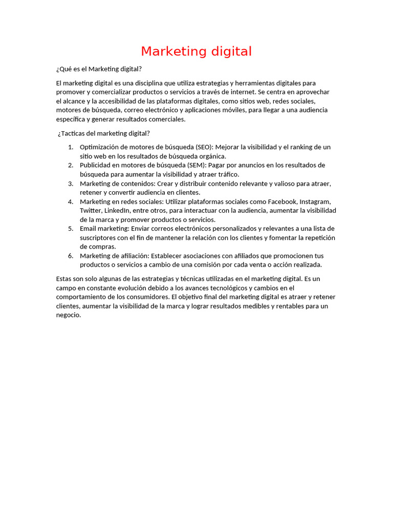 Estrategias de Marketing Digital | PDF
