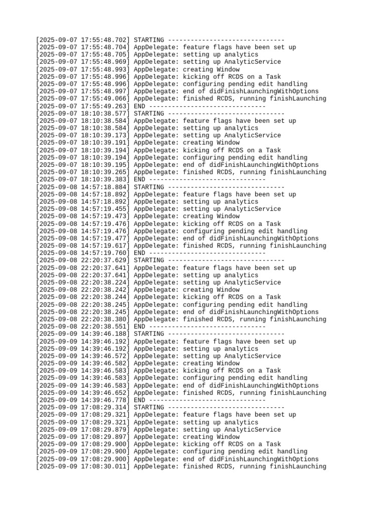 AppDelegate Analytics Setup Logs | PDF | Software | Microsoft Windows