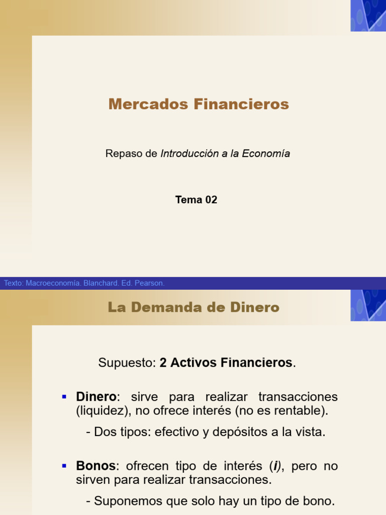 Demanda y Oferta de Dinero en Economía | PDF | La política monetaria ...