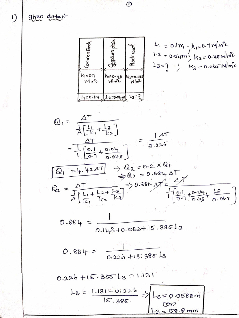 HMT - Assignment 1 | PDF