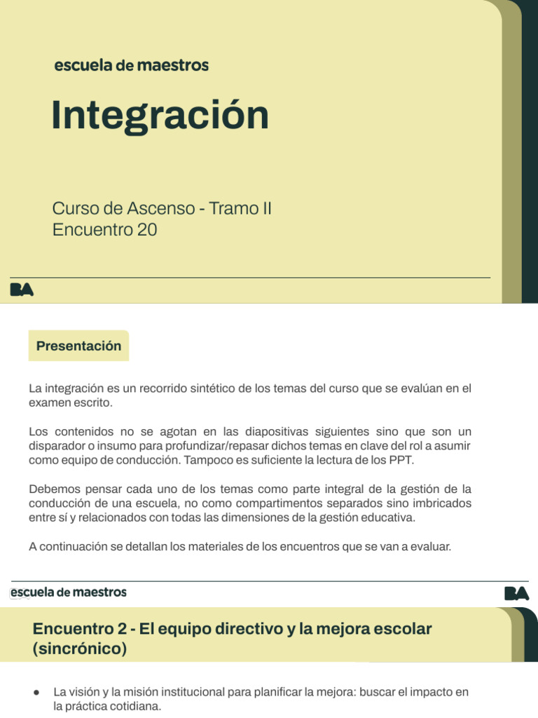 Integración y Evaluación en Gestión Escolar | PDF | Evaluación | Enseñando