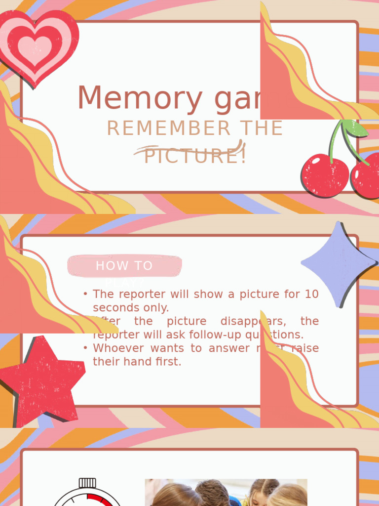 Memory Game Instructions and Questions | PDF