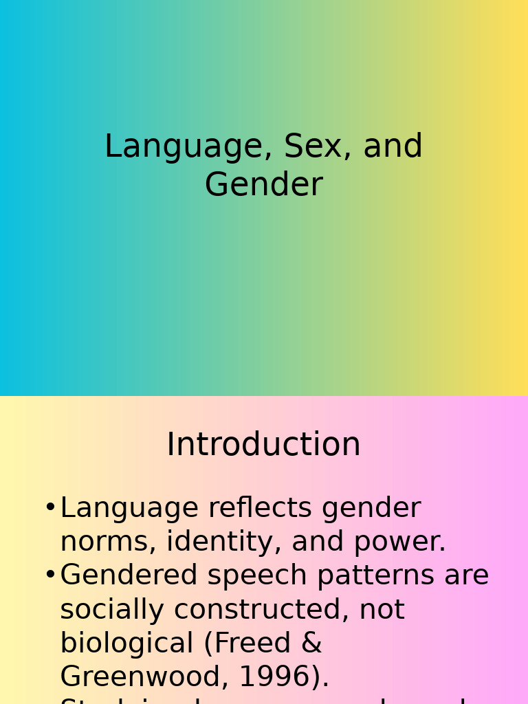 Lesson 6 Added Discussion Language - Sex - and - Gender - Presentation ...