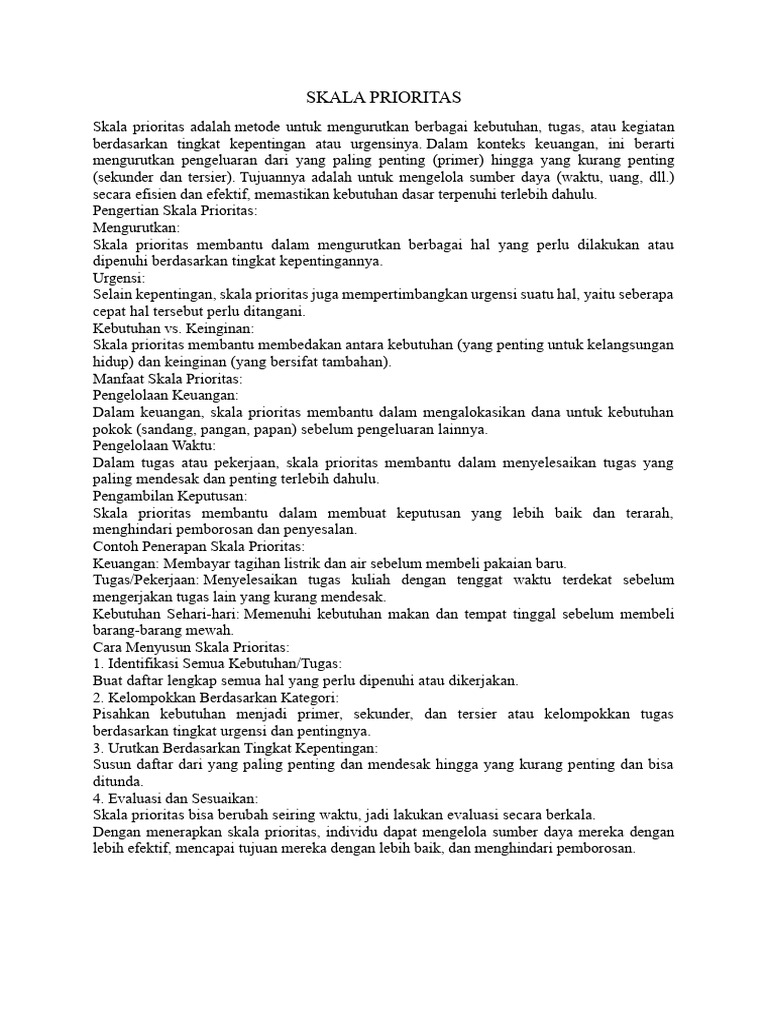 Materi 4 - Skala Prioritas | PDF