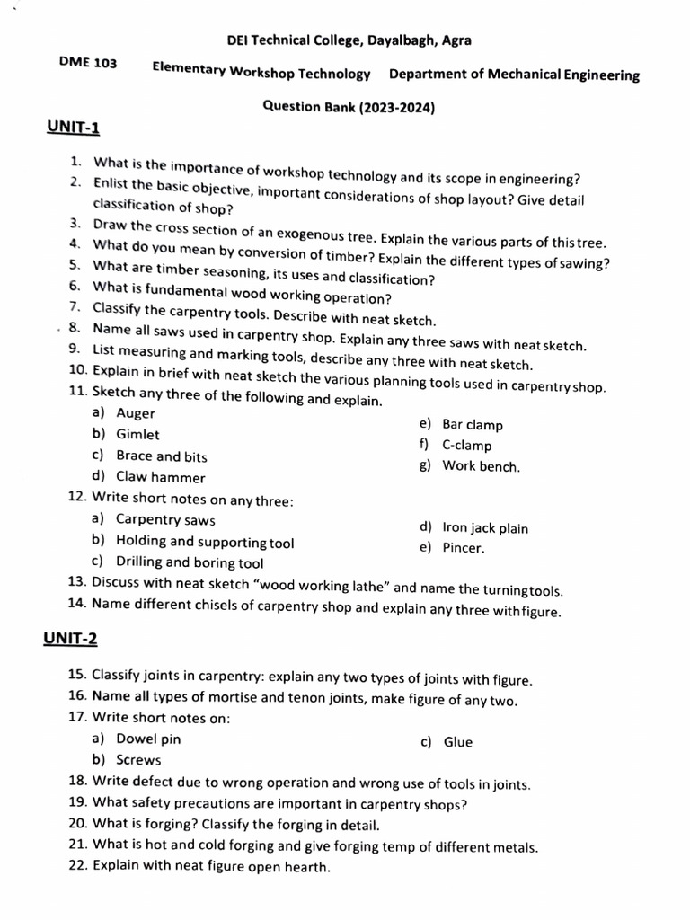 Workshop Technology Overview for Engineers | PDF | Forge | Welding
