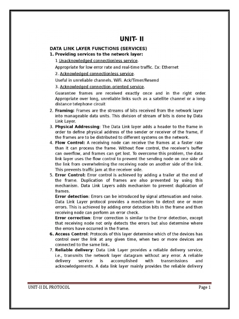 U-Ii Datalink Layer Protocol | PDF