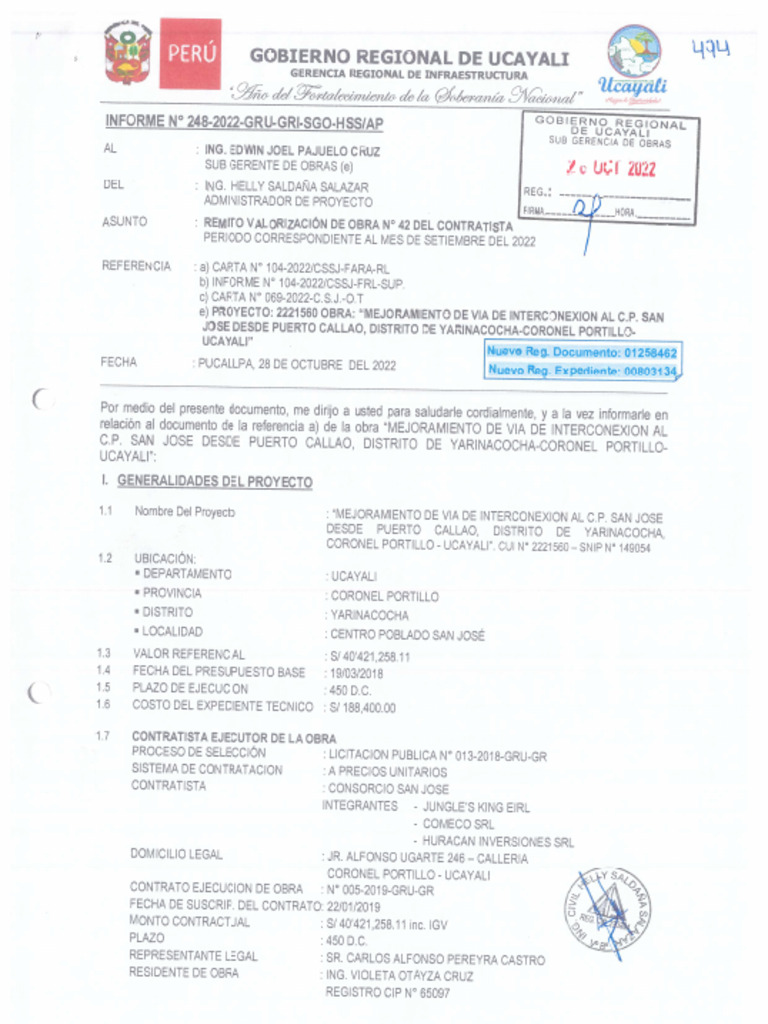 Inf 248 (Val N 42 Del Contratista) | PDF