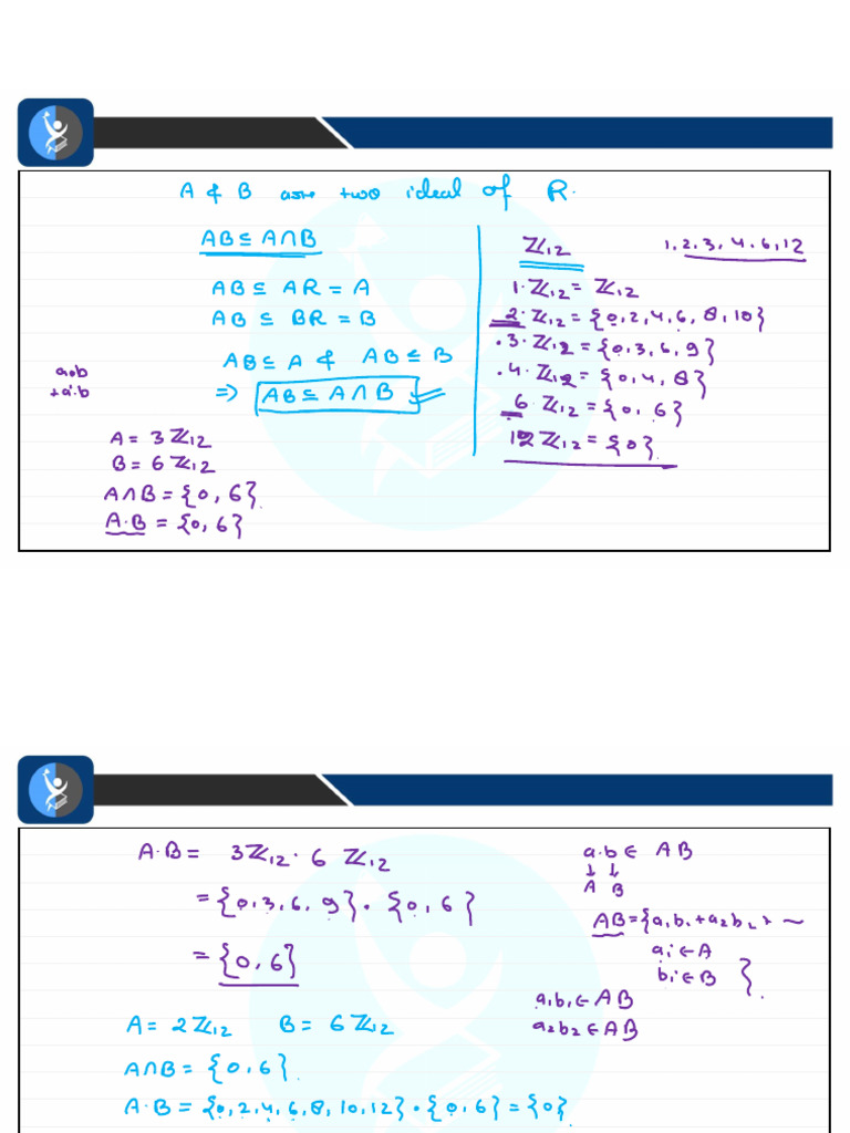 335 Unit 2 Ring Theory Lectures l06 Quotient Ring PDF | PDF