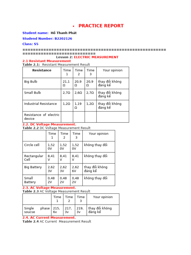 Practice Report | PDF