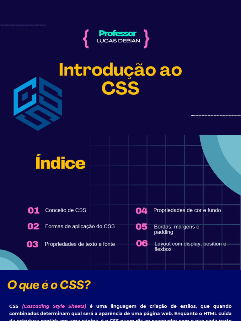 Introdução ao CSS e Lógica de Programação | PDF | Html ...