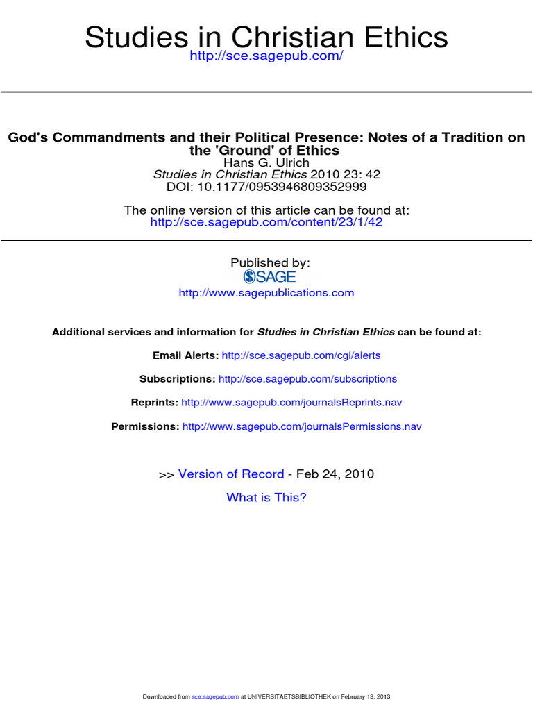 God S Commandments and Their Political P | PDF | Justification ...