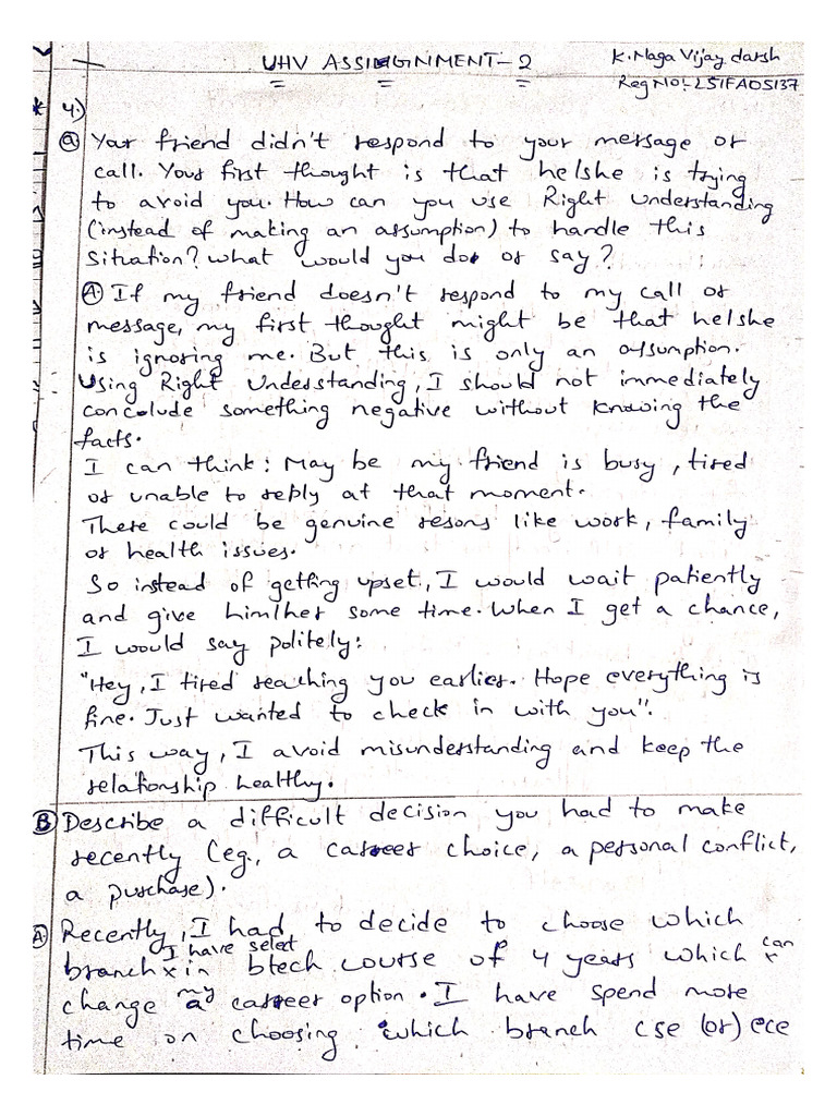 UHV Assignment 2 | PDF
