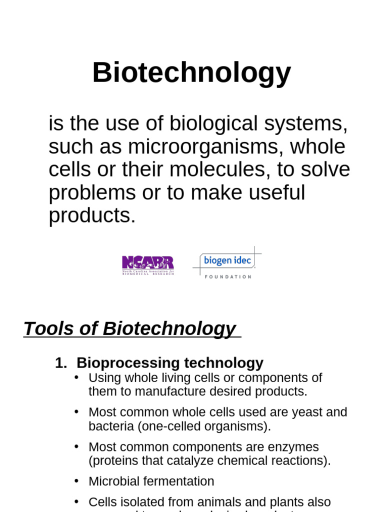 Applications of Biotechnology Explained | PDF | Biotechnology ...