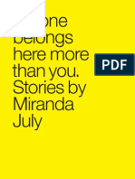 No One Belongs Here More Than You: Stories by Miranda July