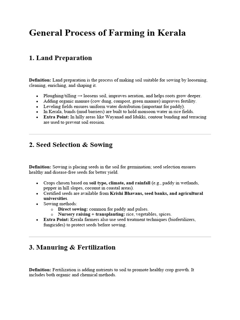 Farming Practices in Kerala | PDF | Fertilizer | Manure
