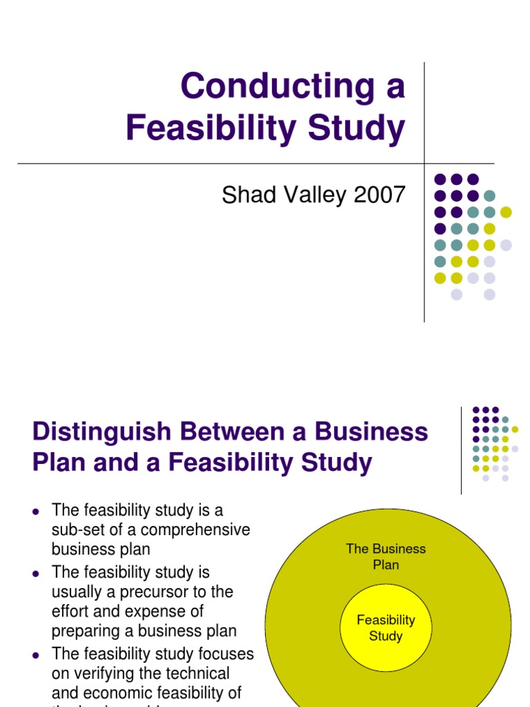 Conducting A Feasibility Study | PDF | Career & Growth | Business