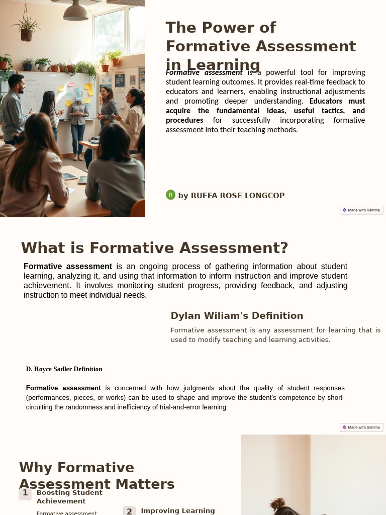 The Power of Formative Assessment in Learning | PDF | Educational ...
