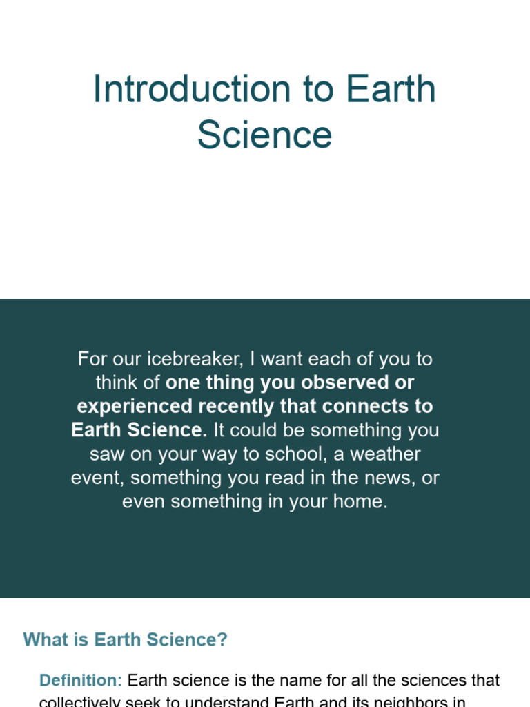 Introduction to Earth Science Concepts | PDF | Earth | Earth Sciences