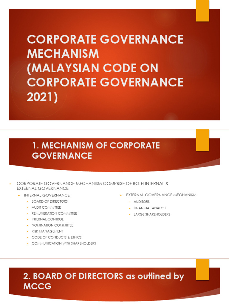 Malaysian Corporate Governance Mechanisms | PDF | Internal Audit | Audit