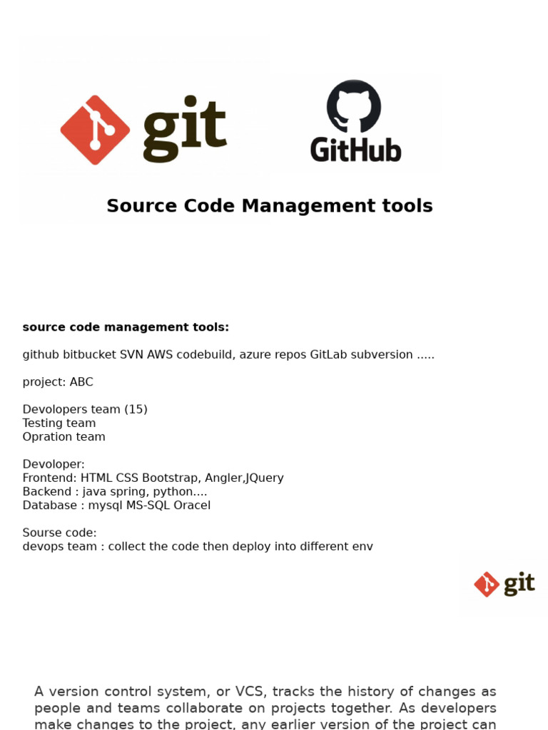 Source Code Management with Git and GitHub | PDF | Version Control ...