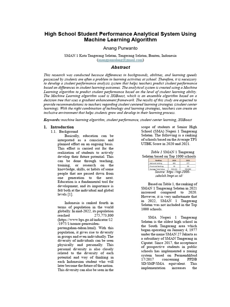 Student Performance Analysis Using ML | PDF | Machine Learning ...