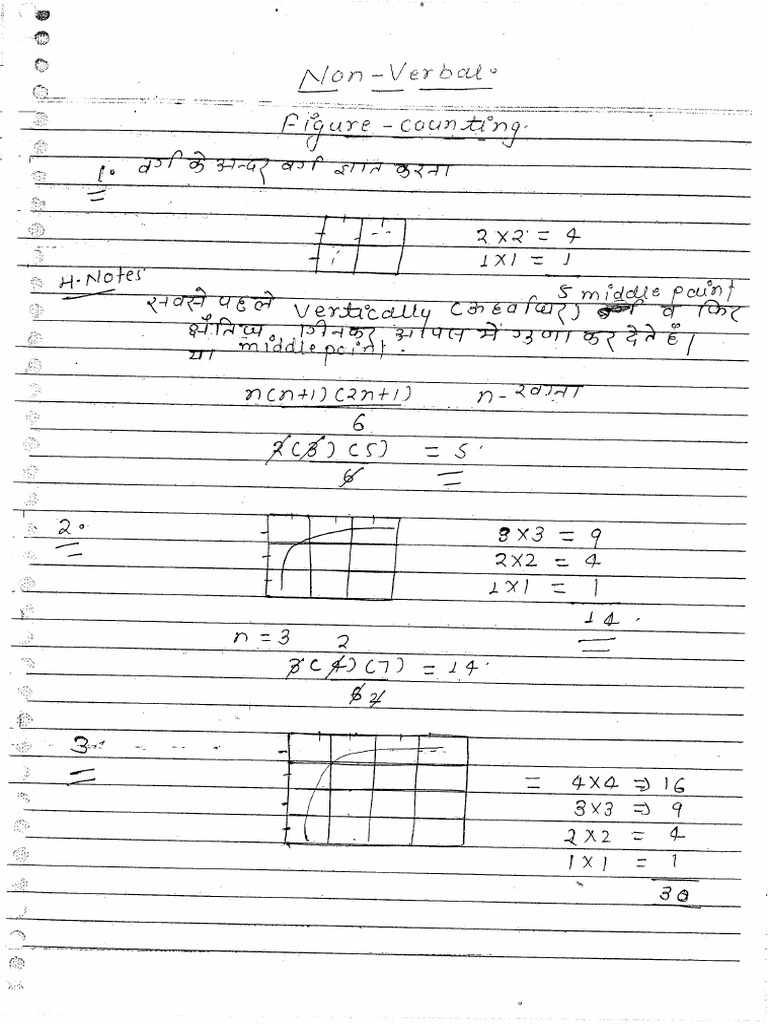 Figure Counting Reasoning Handwritten Notes | PDF
