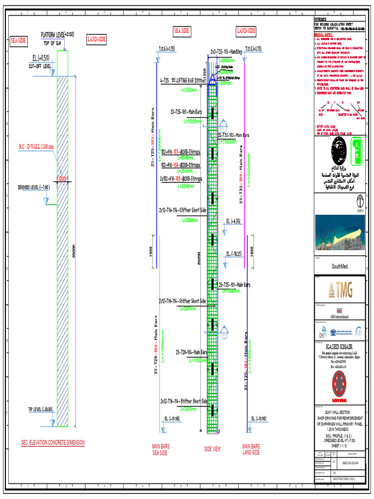 Southmed - DW 1.2 M - Soil Profile (1&2) - Primary Panel Shop Drawing ...