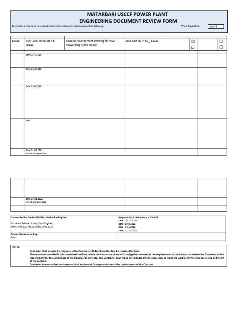 Matarbari Power Plant Engineering Review | PDF