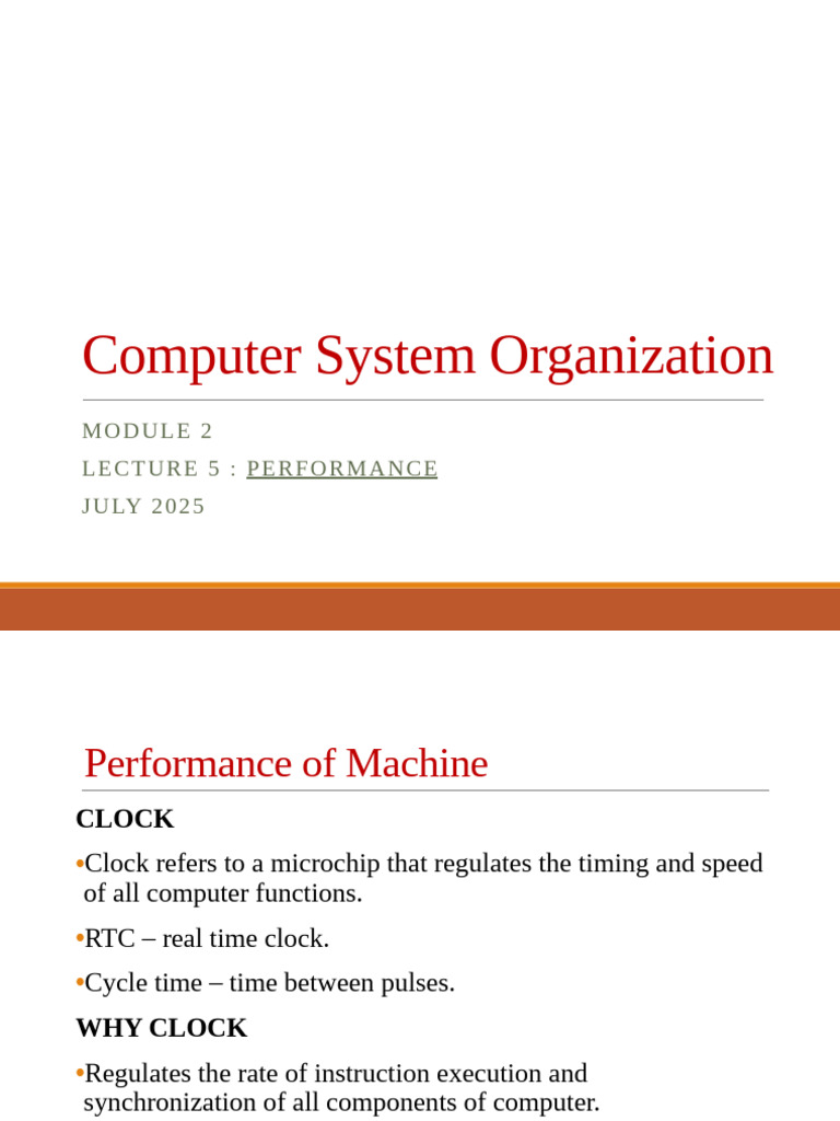 Lecture 5 Performance | PDF | Central Processing Unit | Office Equipment
