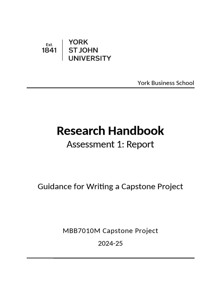 Capstone Project Report Guide 2024-25 | PDF | Methodology | Qualitative ...