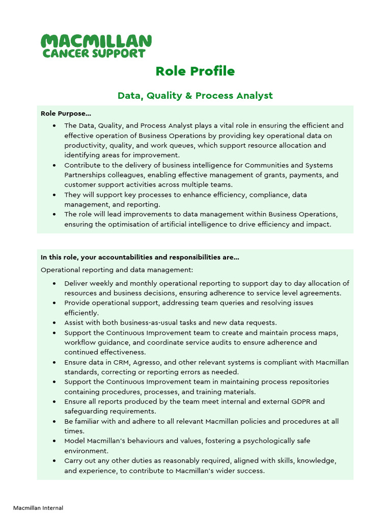 Data Quality & Process Analyst Role | PDF | Visual Basic For ...