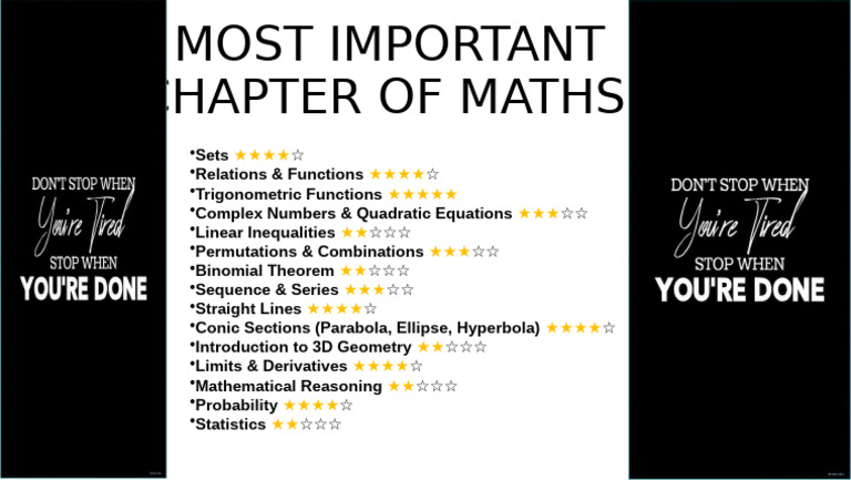 Most Important Chapter of Maths | PDF