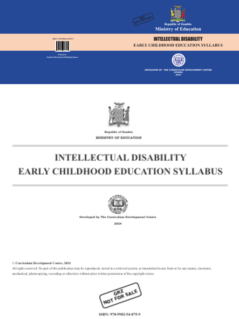 Intellectual Disability Ece Syllabus 1 | PDF