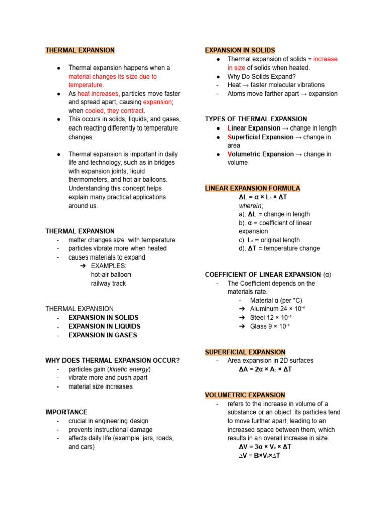 Understanding Thermal Expansion Basics | PDF | Thermal Expansion | Gases
