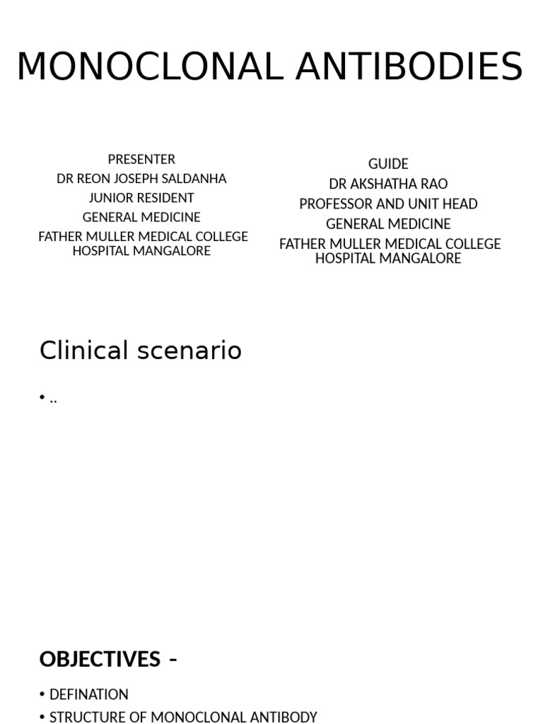 Monoclonal Antibodies Overview and Applications | PDF | Monoclonal ...