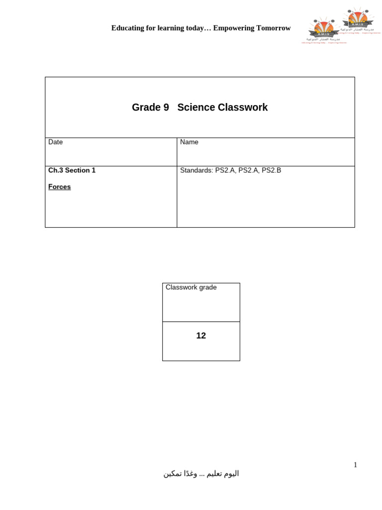 Grade 9 Science: Understanding Forces | PDF | Force | Friction