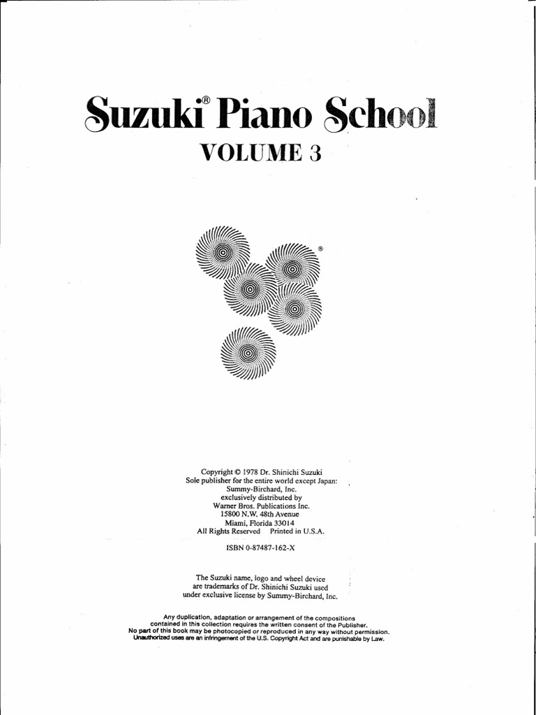 Suzuki Method Piano Repertoire Volume 3 PDF Sonata