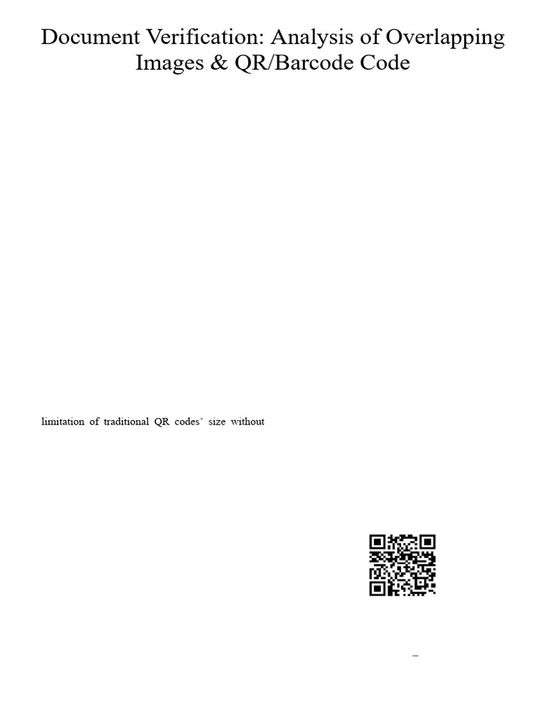 Document Verification via HSI & QR Codes | PDF | Data Compression | Qr Code