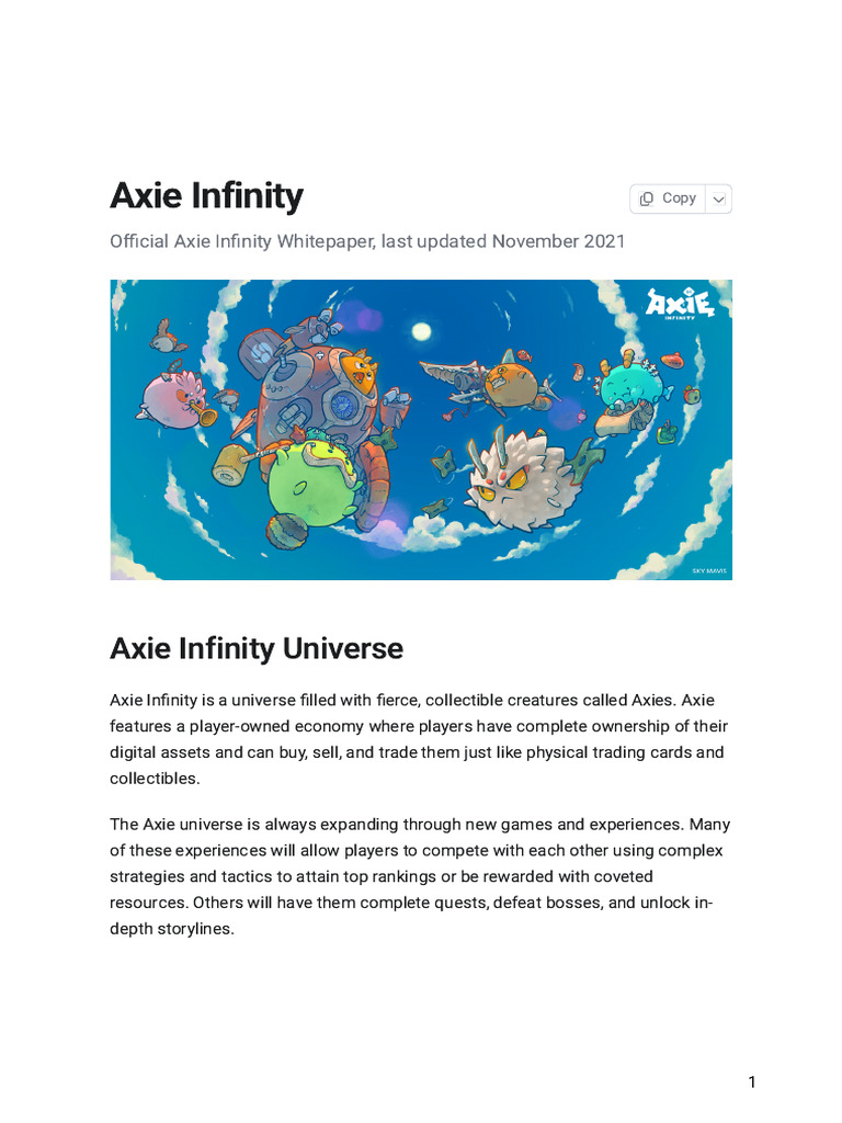 Axie Infinity - Axie Infinity | PDF