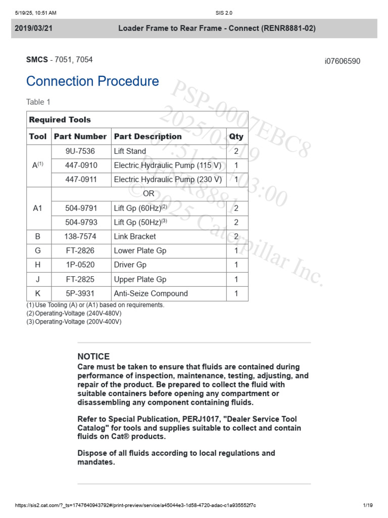 Loader Frame Connection Procedure Guide | PDF | Bearing (Mechanical ...