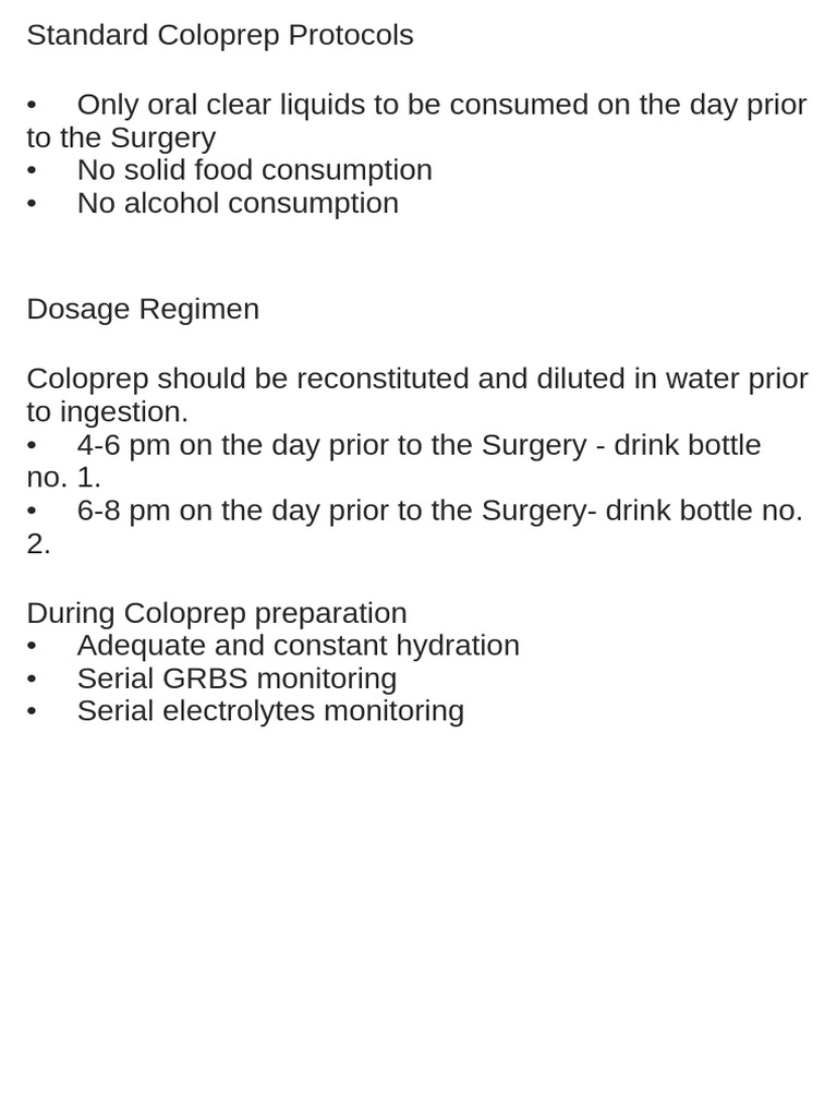 Coloprep Instructions | PDF