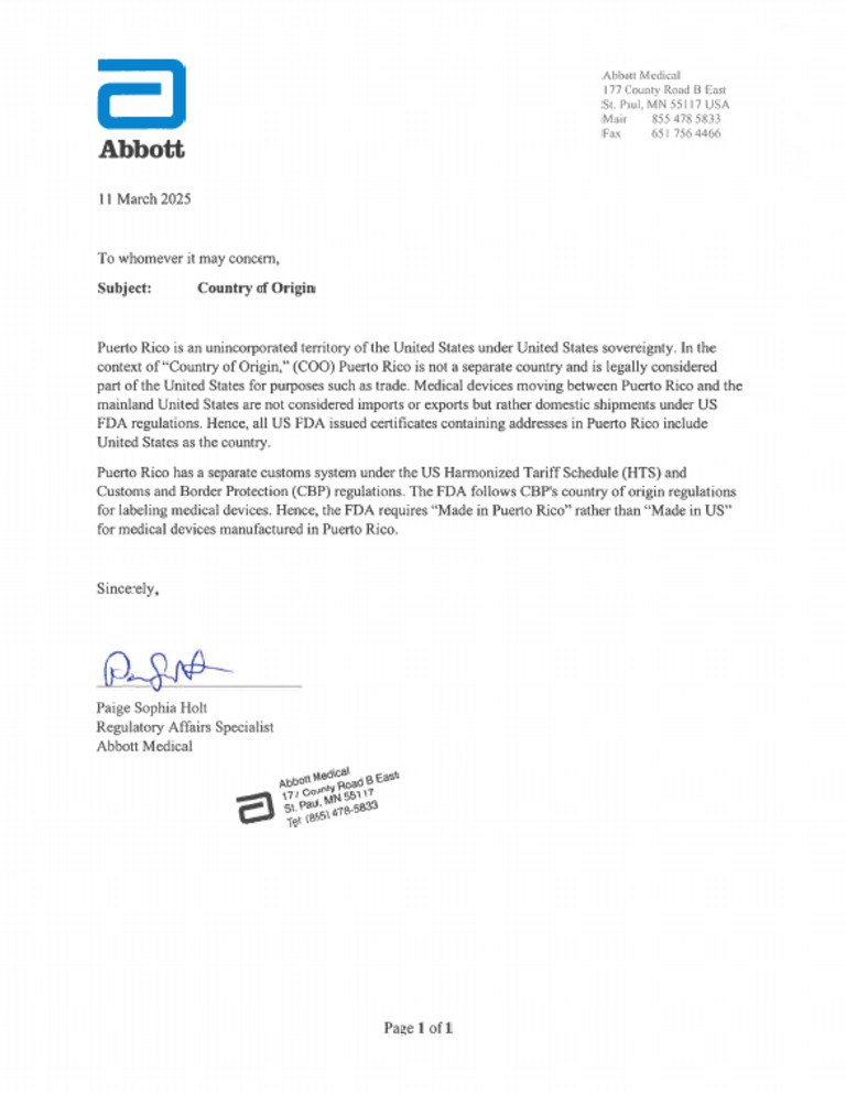 Abbot Mar 2025 Coo Letter | PDF