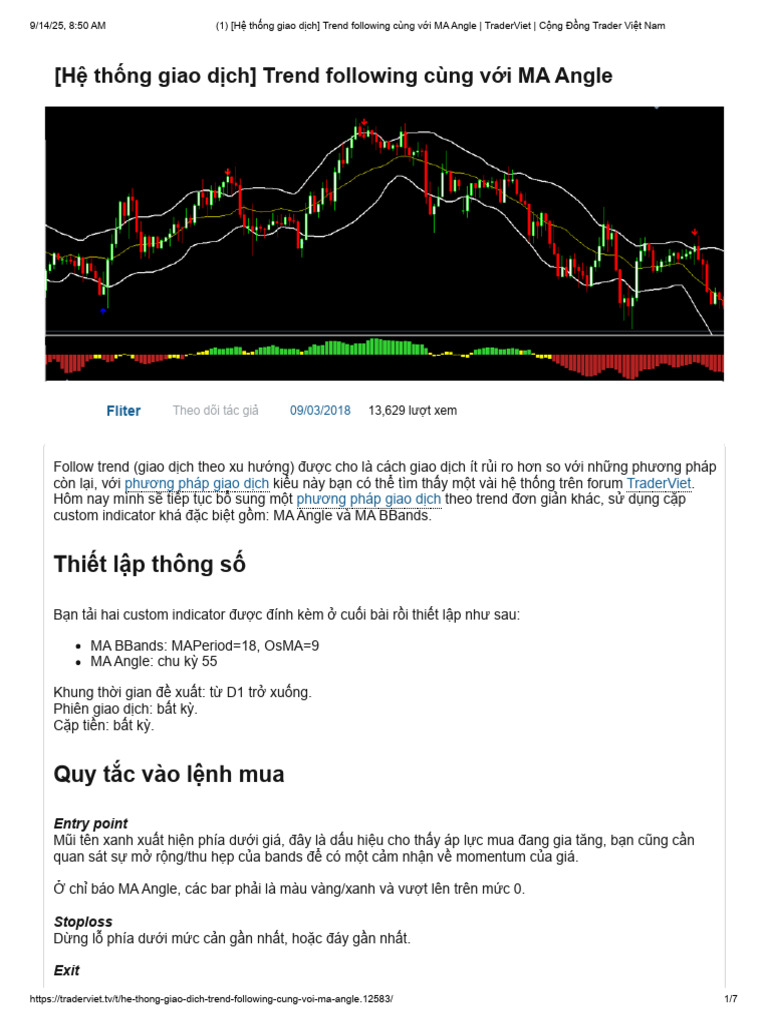 (1) (Hệ Thống Giao Dịch) Trend Following Cùng Với MA Angle - BB vs MA ...